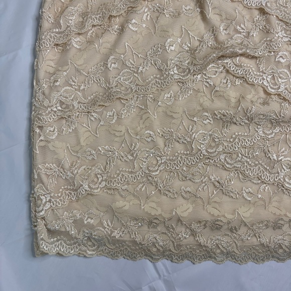 Vintage Beaded Cream Lace Dress - Picture 12 of 12